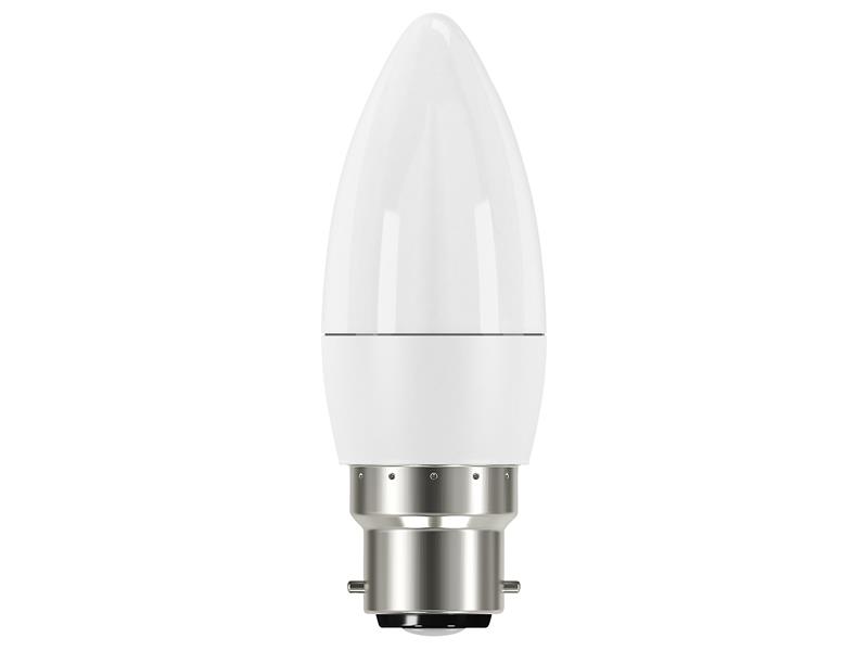 LED BC (B22) Opal Candle Non-Dimmable Bulb, Warm White 250 lm 3.3W