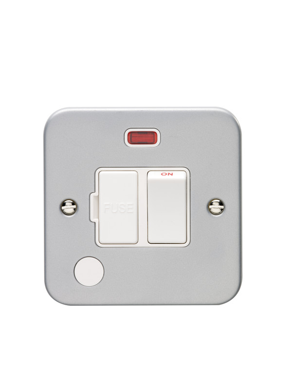 13Amp Switched Fuse Connection Unit Flex Outlet With Neon