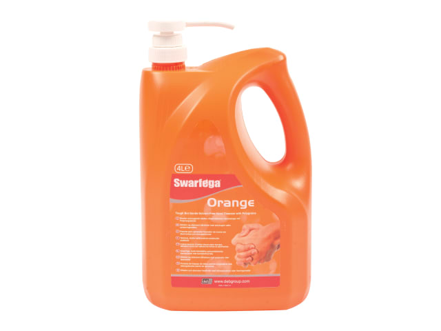 Orange Hand Cleaner Pump Top Bottle 4 litre