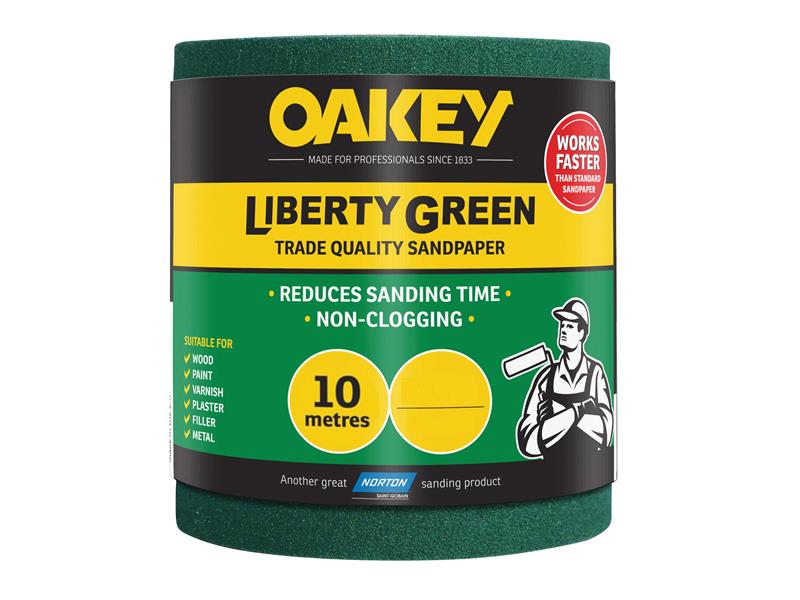 Liberty Green Sanding Roll 115mm x 10m Extra Coarse 40G