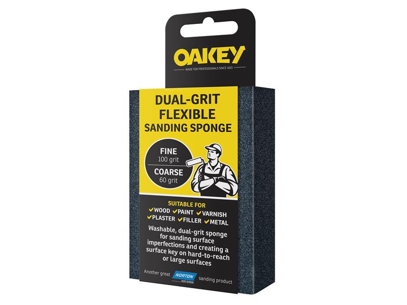 Dual-Grit Flexible Sanding Sponge Fine/Coarse