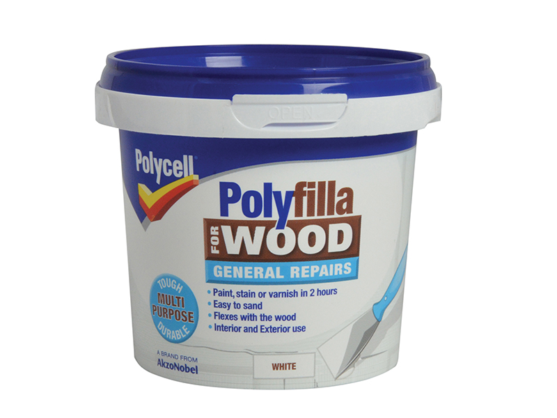 Polyfilla for Wood General Repairs White Tub 380g