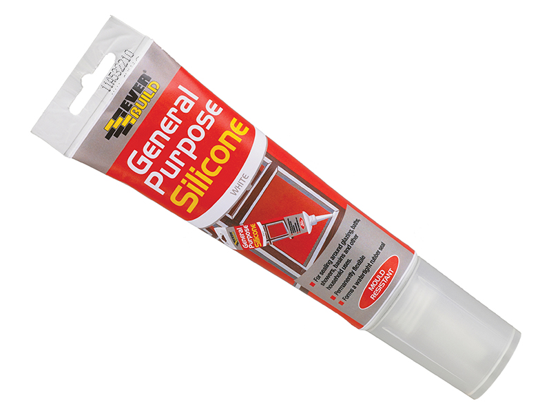 General Purpose Easi Squeeze Silicone Sealant White 80ml