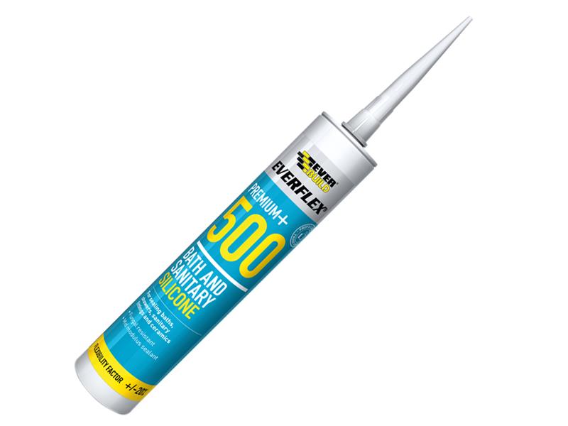 500 Bath & Sanitary Silicone Sealant White 290ml