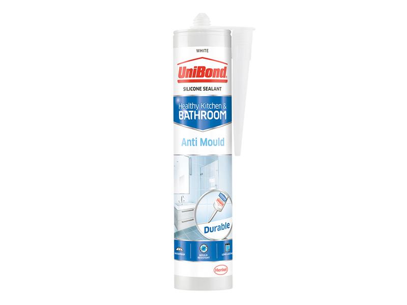 Anti-Mould Kitchen & Bathroom Sealant Cartridge White 274g