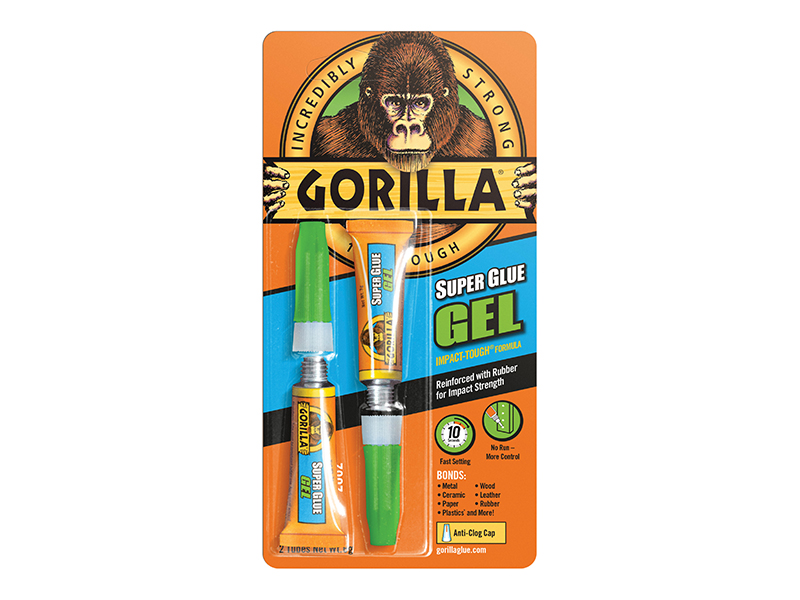 Gorilla Superglue Gel 3g (Twin Pack)