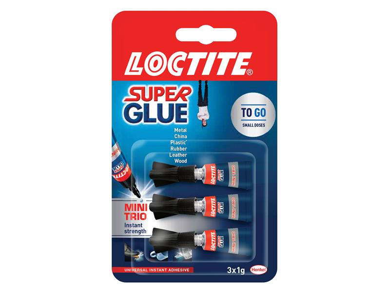 Superglue Mini Trio Tube 3 x 1g