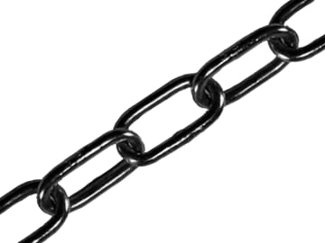 Black Japanned Chain 3.0mm x 2.5m - Max. Load 80kg