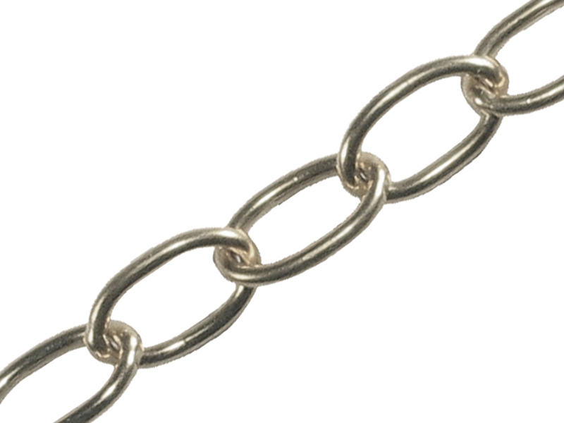 Oval Chain 2.3mm x 10m Chrome