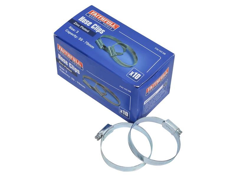 3 Hose Clip - Zinc MSZP 55 - 70mm