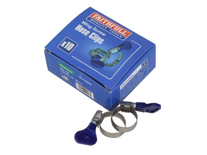 OX W/S 25 Wing Screw Hose Clip 16 - 25mm