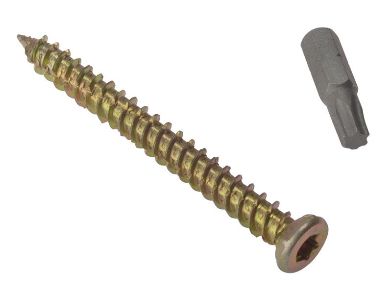 Concrete Frame Screw TORX® Compatible High-Low Thread ZYP 7.5 x 72mm Box 100