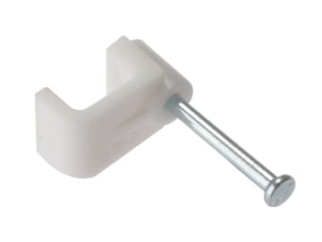 Cable Clip Flat White Bellwire Box 100