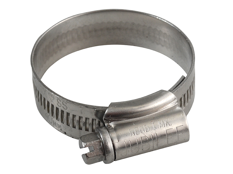 1X Stainless Steel Hose Clip 30 - 40mm (1.1/8 - 1.5/8in)