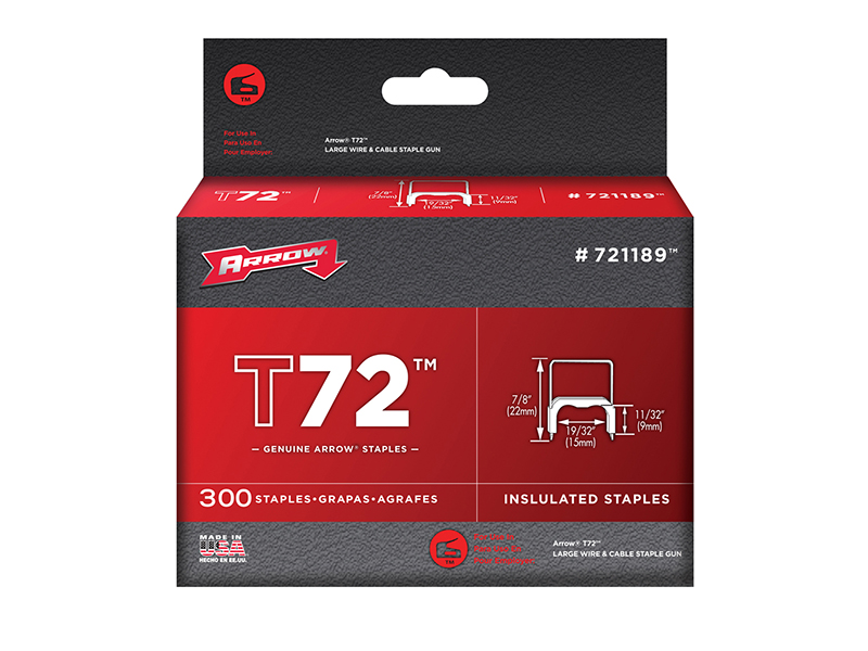 T72 Clear Insulated Staples 9 x 15mm (Box 300)