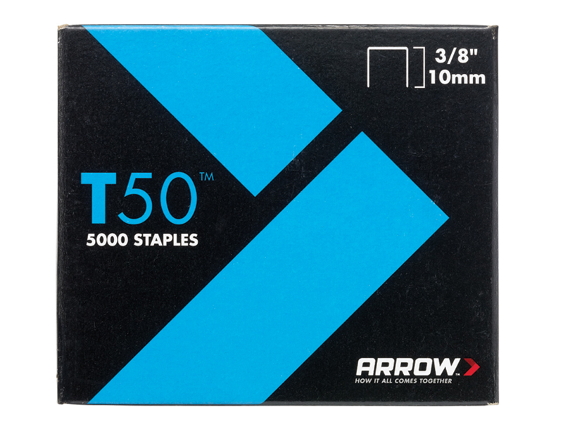 T50 Staples 10mm (3/8in) (Pack 5000, 4 x 1250)