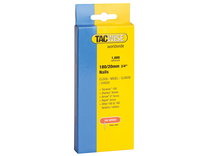 180 18 Gauge 20mm Nails (Pack 1000)