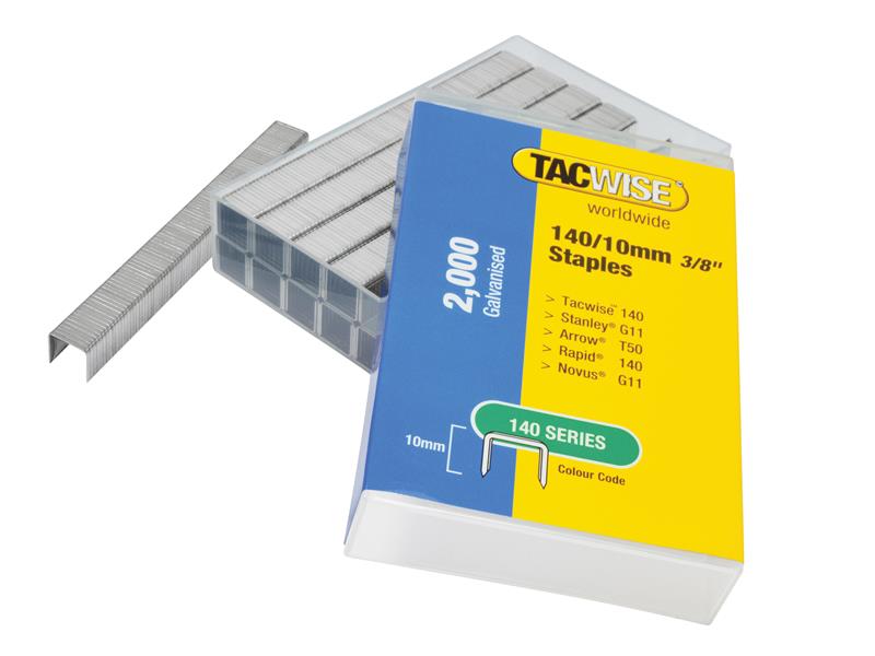 140 Galvanised Staples 10mm (Pack 2000)