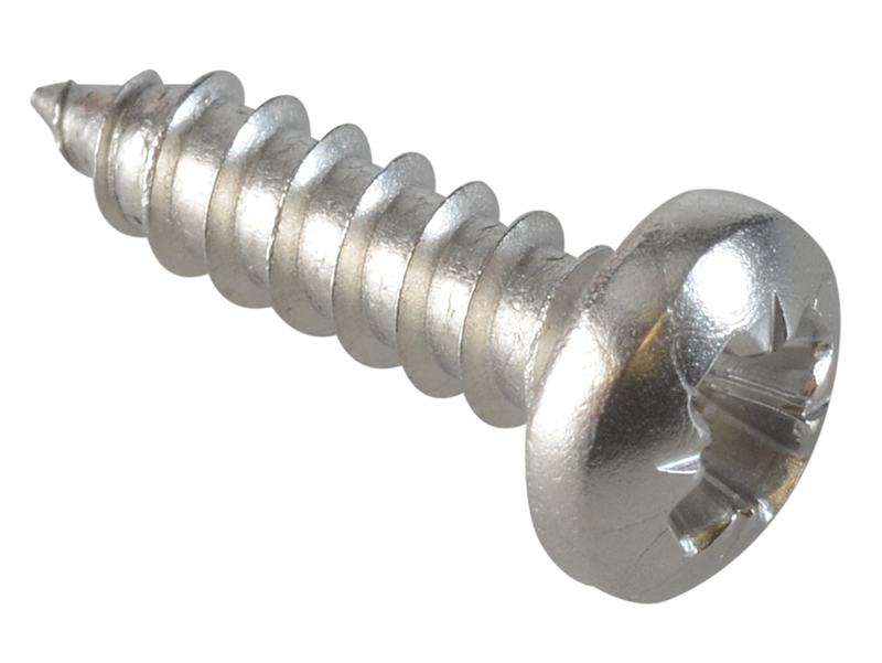 Self-Tapping Screw Pozi Compatible Pan A2 SS 1/2in x 6 ForgePack 60