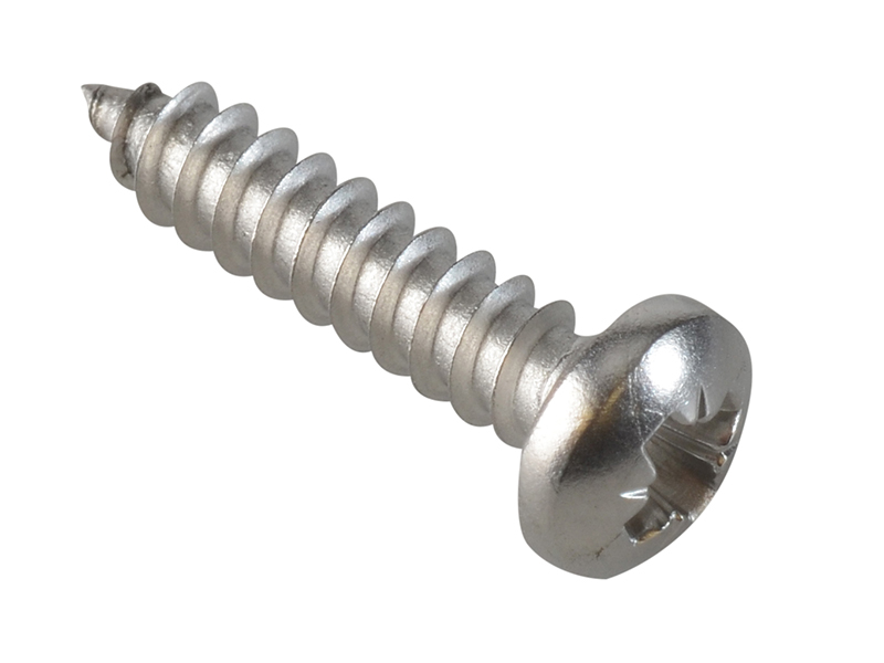 Self-Tapping Screw Pozi Compatible Pan A2 SS 3/4in x 8 ForgePack 30