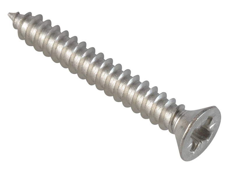 Self-Tapping Screw Pozi Compatible Pan A2 SS 1.1/4in x 8 ForgePack 20