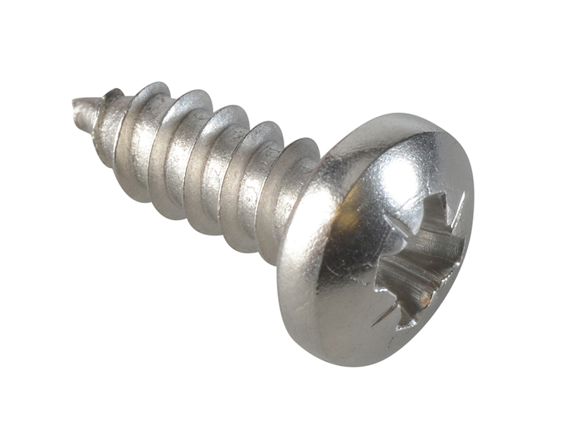 Self-Tapping Screw Pozi Compatible Pan A2 SS 1/2in x 10 ForgePack 25