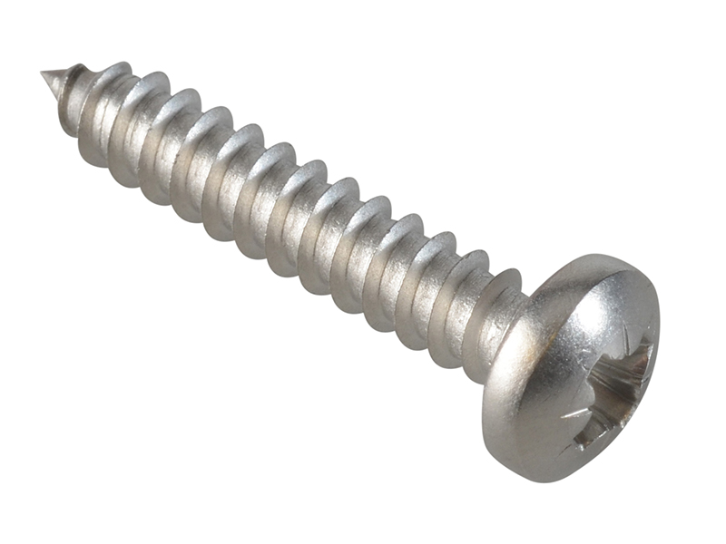 Self-Tapping Screw Pozi Compatible Pan A2 SS 1in x 10 ForgePack 15