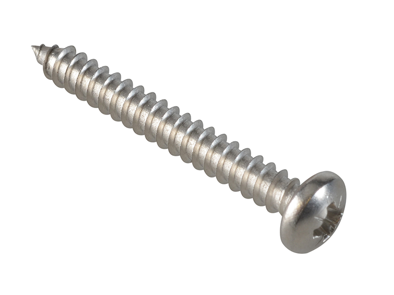 Self-Tapping Screw Pozi Compatible Pan A2 SS 1.1/2in x 10 ForgePack 10