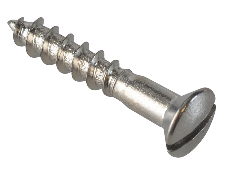 Multi-Purpose Screw SL Raised Head Chrome Plated 3.5 x 20mm Forge Pack 45