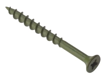 Decking Screw Pozi Compatible ST Green Anti-Corrosion 4.5 x 60mm Box 200