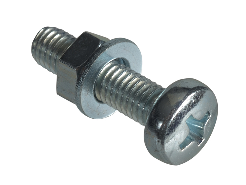 Machine Screw Pozi Compatible Pan Head ZP M5 x 20mm Forge Pack 10