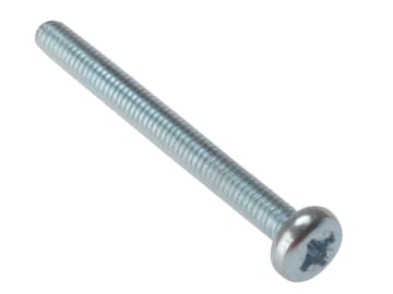 Machine Screw Pozi Compatible Pan Head ZP M3 x 12mm Bag 25