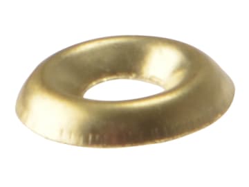 Screw Cup Washers Solid Brass Polished No.10 Bag 200