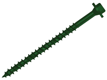 Hexagonal/TORX® Compatible Timber T30 Screws Green 7x200mm Tub 50