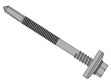 TechFast Composite Panels to Steel Hex Screw No.5 Tip 5.5 x 130mm Box 100