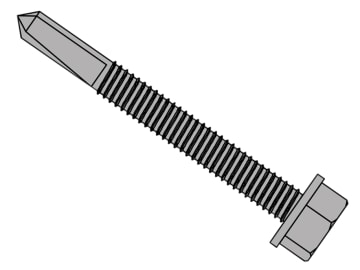 TechFast Roofing Sheet to Steel Hex Screw No.5 Tip 5.5 x 40mm Box 100