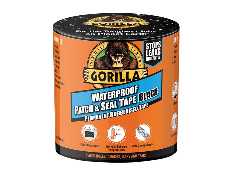 Gorilla® Waterproof Patch & Seal Tape 100mm x 3m Black