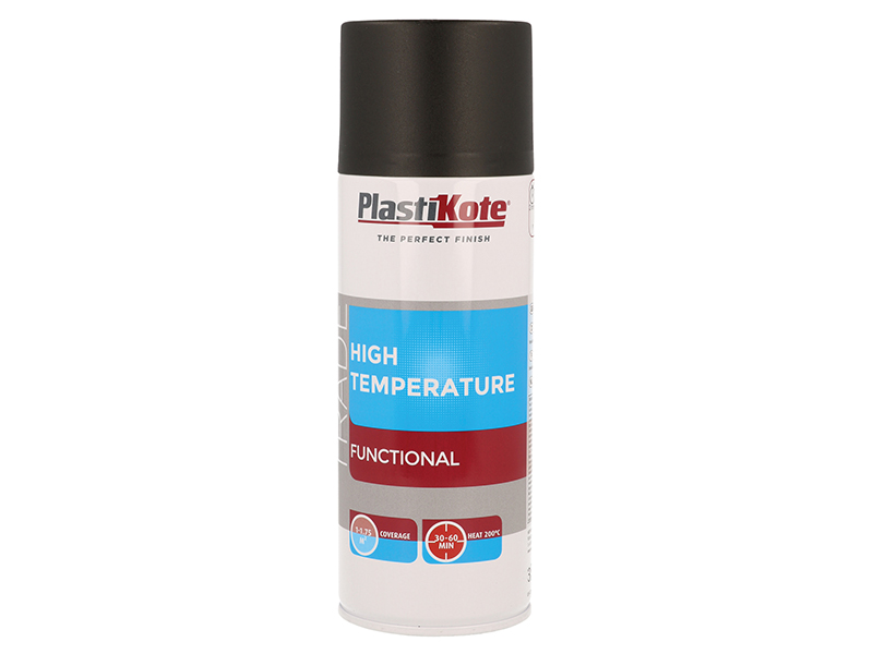 Trade High Temperature Spray Paint Black 400ml