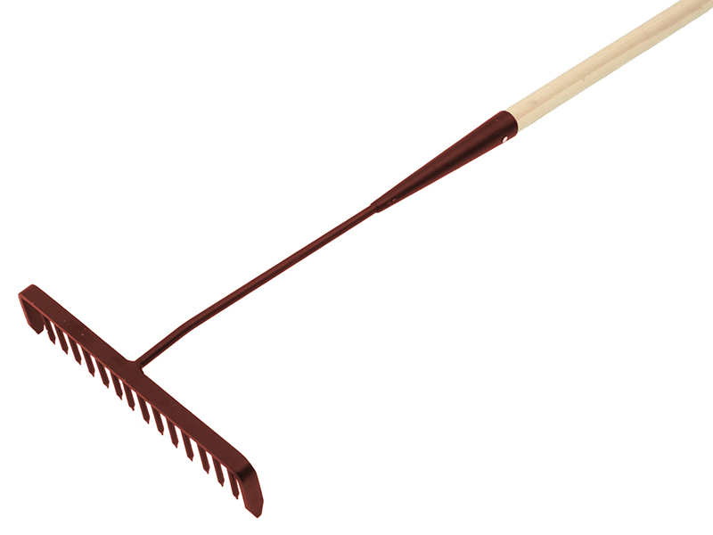 Tarmac Rake 16 Round Teeth - Wooden Handled