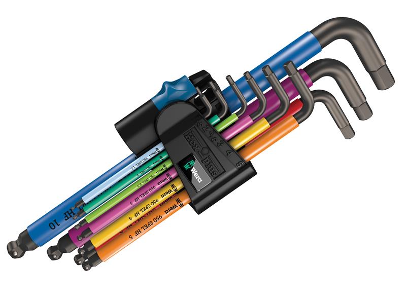 950/9 Hex-Plus Multicolour Holding Function L-Key Set, 9 Piece