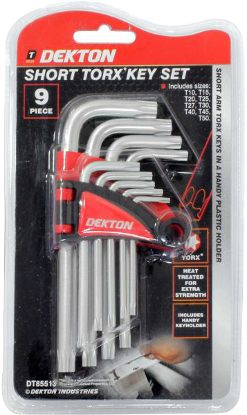 DEKTON Long Arm, Ball End Hex Key Set 9pc