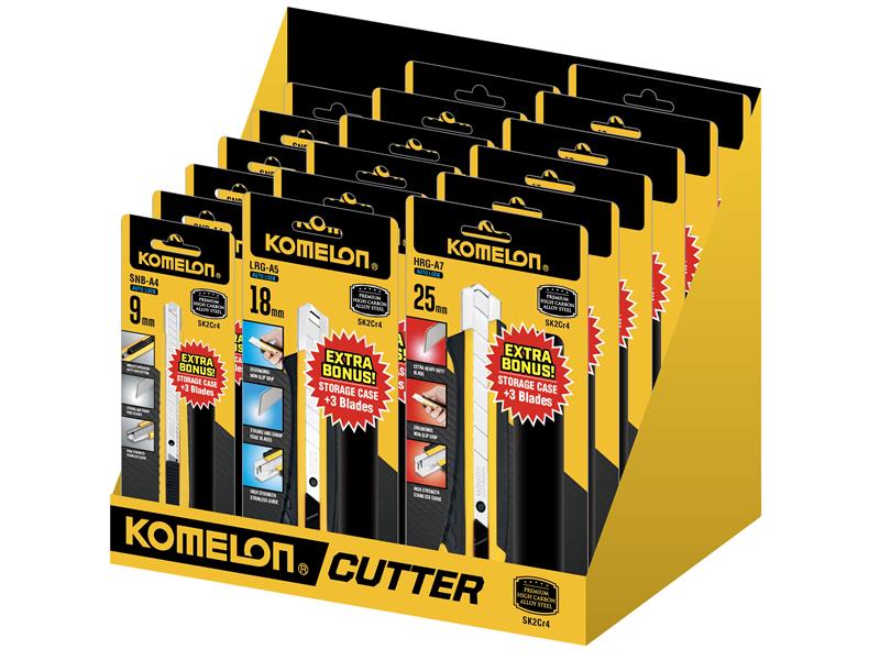 Snap-Off Knife CDU, 18 Piece