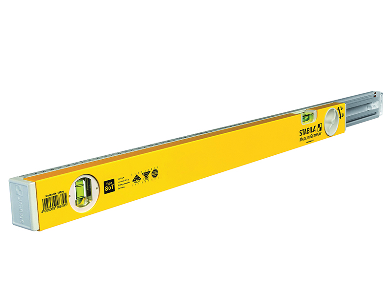 80T Telescopic Spirit Level 2 Vials 80-127cm