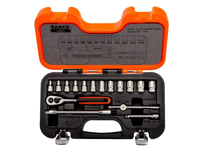 S160 Socket Set of 16 Metric 1/4in Drive