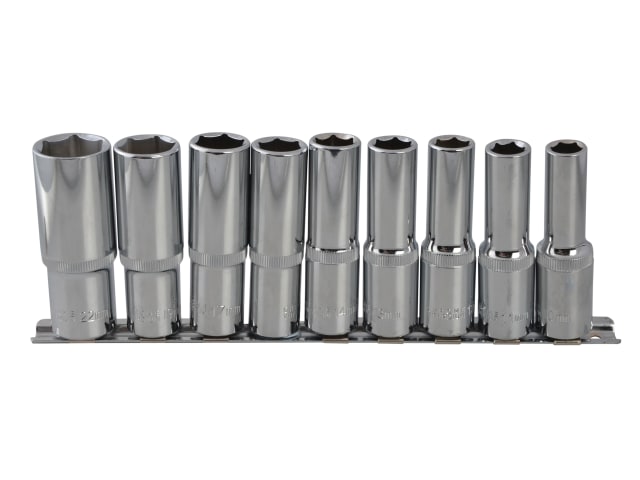 1/2in Drive Deep Socket Set, 9 Piece