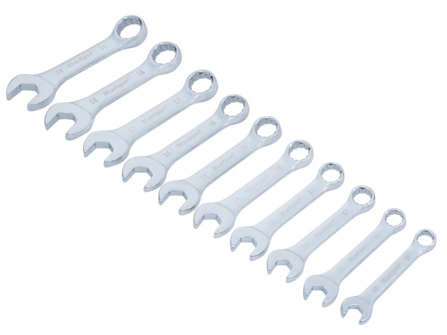 Stubby Combination Spanner Set, 10 Piece