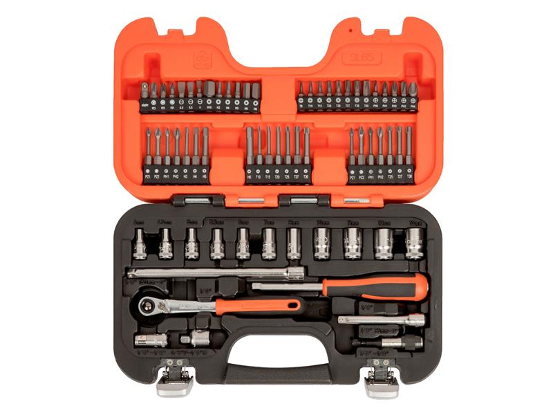 SL65 1/4in Drive Slim Socket Set, 65 Piece