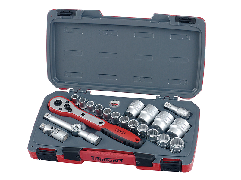 T1221 Socket Set of 21 Metric 1/2in Drive