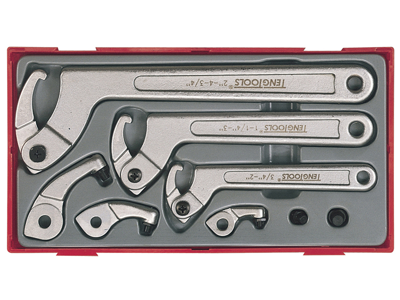 TTHP08 Hook & Pin Wrench Set, 8 Piece