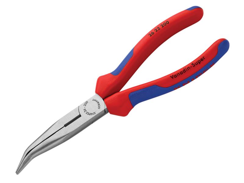 Bent Snipe Nose Side Cutting Pliers Multi-Component Grip 200mm (8in)